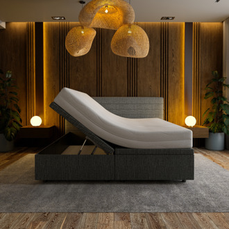 Boxspring Met Opbergruimte Hotel Elegance - Antraciet - Dekbed-Discounter.nl - 180 x 200 cm