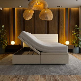 Boxspring Met Opbergruimte Hotel Elegance - Beige - Dekbed-Discounter.nl - 180 x 200 cm