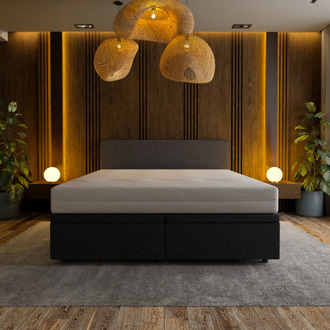 Boxspring Met Opbergruimte Hotel Essence - Zwart - Dekbed-Discounter.nl - 140 x 200 cm