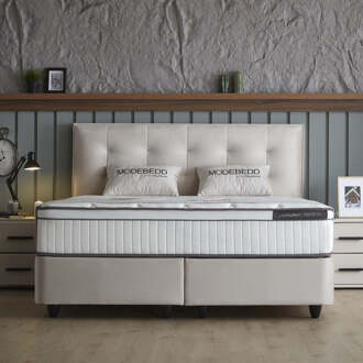 Boxspring Met Opbergruimte Modebedd - Beige - Dekbed-Discounter.nl - 160 x 200 cm