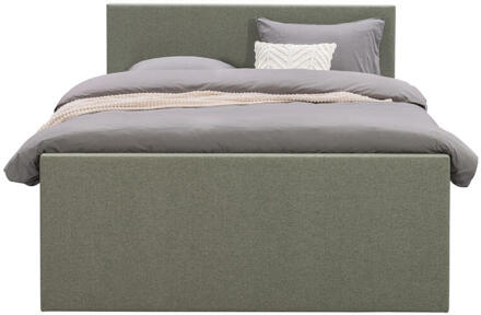 Boxspring Met Voetbord Liv Egaal - 180x200 Cm - Slanke Poot - Stof - Groen