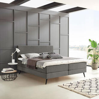 Boxspring 'Nora' kleur antraciet - 180 x 210 cm