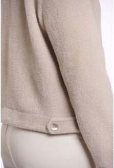 boxy jacket with lapel collar bobien.7002621 11018 smoked pearl Ecru - 38