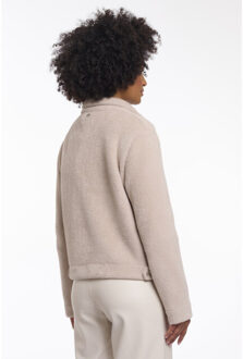 boxy jacket with lapel collar bobien.7002621 11018 smoked pearl Ecru - 40