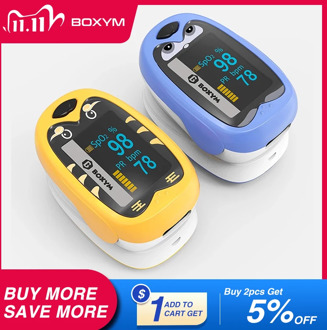 BOXYM Baby Finger Pulse Oximeter Pediatric Oximetro De Dedo SpO2 PR OLED Rechargeable Children kids Pulsioximetro