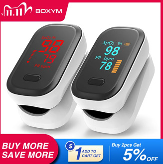 BOXYM Medical Portable Finger Pulse Oximeter blood oxygen Heart Rate Saturation Meter OLED Oximetro de dedo Saturometro Monitor