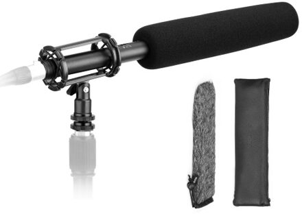 BOYA BY-BM6060L XLR Microphone Cardioid Condenser Mic with Anti Shock Mount and Wind Muff