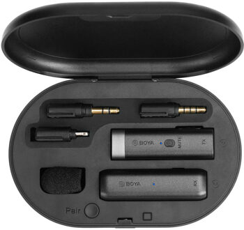 Boya BY-WM3D wireless microphone with Lightning +3.5mm TRS & TRRS