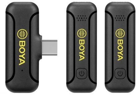 BOYA BY-WM3T2-U2 One-Trigger-Two Mini 2.4G Wireless Microphone System Lapel Clip-on Microphones