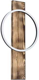 Boyal Wandlamp - LED - 56 cm - Zwart/Bruin/Landelijk/Wit Bruin, Wit, Zwart