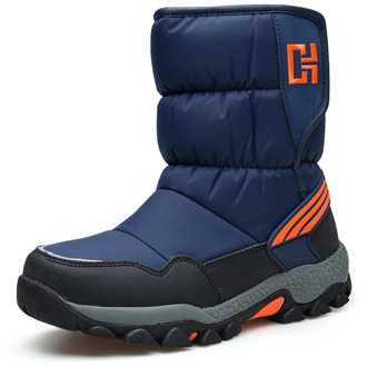 Boys snow boots children's thickened fur winter boots big boys boots kids winter shoes non-slip warterproof boots size 38 - 42