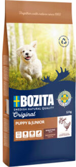 Bozita Dubbelpak: 2x12kg Bozita Original Puppy & Junior Tarwevrije Droge Hondenvoer