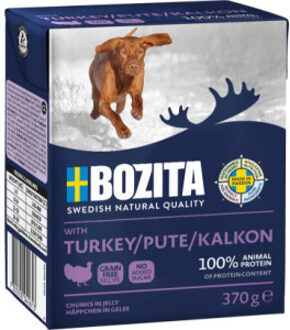 Bozita Hapjes in Gelei 24 x 370 g Hondenvoer - Kalkoen