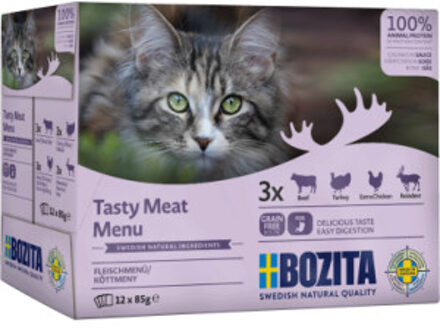 Bozita vlees multipack natvoer kat 24 x 85 g