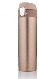 Bpa-vrij 500Ml Geïsoleerde Koffie & Thee Thermiek Cup 18/8 Rvs Thermos Fles Water Voor Kantoor & rijden Thermoskan Goud