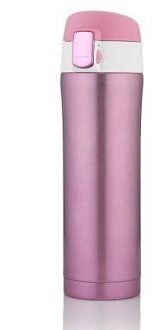 Bpa-vrij 500Ml Geïsoleerde Koffie & Thee Thermiek Cup 18/8 Rvs Thermos Fles Water Voor Kantoor & rijden Thermoskan Roze