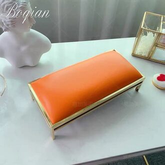 Bqan 1 Stuks Marbling Manicure Hand Kussen Nail Arm Rest Kussen Manicure Tafel Mat Arm Pols Hand Rest Salon Kussen Oranje