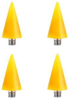 Bqan 4 Stks/set Nail Puntjes Wax Pen Vervangbare Hoofd Kralen Rhinestones Gems Picker Manicure Zelfklevende Nail Art Gereedschap geel