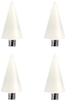 Bqan 4 Stks/set Nail Puntjes Wax Pen Vervangbare Hoofd Kralen Rhinestones Gems Picker Manicure Zelfklevende Nail Art Gereedschap wit