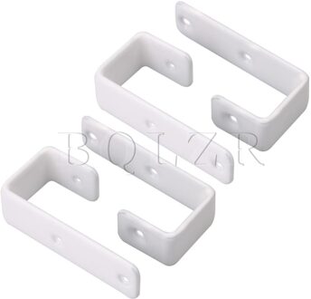 Bqlzr 4Pcs Hardware 7 Vorm Stapelbed Ladder Haak Voor Bed Thuis School Wit