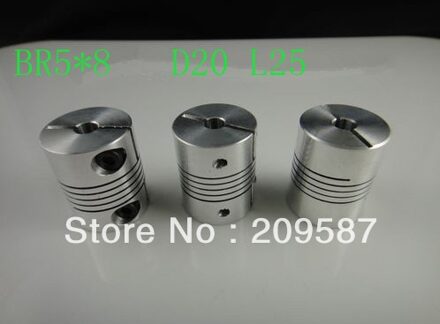 Br 5Mm X 8Mm Cnc Flexibele Koppeling As Koppeling Coderen Connector D20 L25