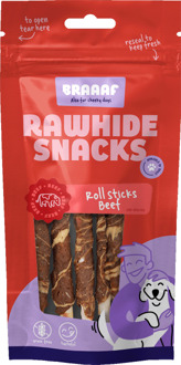 Braaaf Rollsticks - Hondensnack - Rund - Vis - 12 cm - 8 stuks