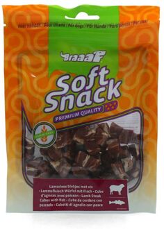 Braaaf Soft snacks Blokjes - Hondensnack - Lam - Vis - 85 gram