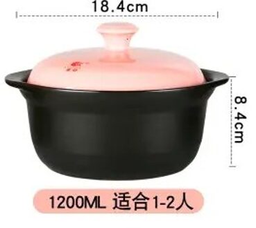 Braadpan Hoge Temperatuur Gezondheid Soeppan Koreaanse Stijl Kleur Cover Brede Mond Soep Pot Open Vuur Braadpan Huishoudelijke Ondiepe 1200ML