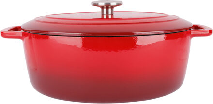 Braadpan/stoofpan - gietijzer - 6 liter - 31x24x12 cm