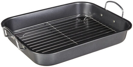 Braadslede met uitneembaar rek anti-aanbak staal 37 x 29 x 5,5 cm