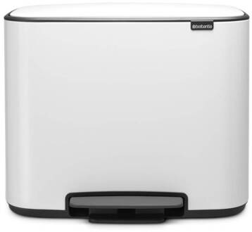 Brabantia Bo Pedal Bin 3 x 11 Liter White