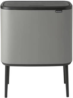 Brabantia Bo Touch Bin 3 x 11 L Mineral C Grey Grijs