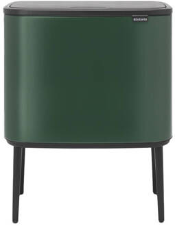 Brabantia Bo Touch Bin Afvalemmer - 3 x 11 liter - Pine Green Groen