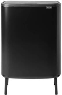 Brabantia Bo Touch Bin Hi 2 x 30 L Matt Black Zwart