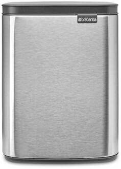 Brabantia Bo Waste Bin, 7L - Matt Steel Fingerprint Proof Zilverkleurig