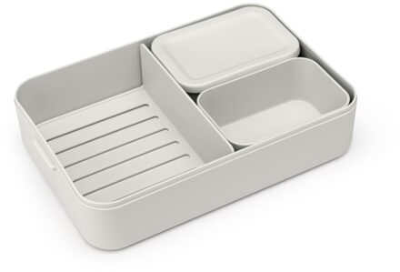 Brabantia Make & Take Bento lunchbox large, kunststof light grey Grijs - Nvt