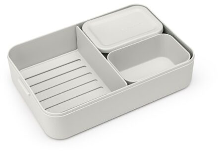 Brabantia Make & Take Bento Lunchbox, large, kunststof - Light Grey Grijs