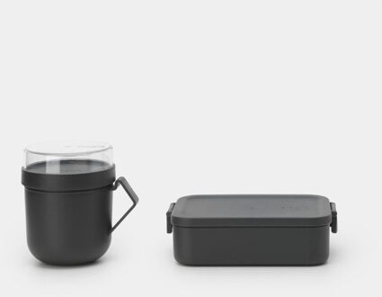 Brabantia Make & Take Lunchset 2 Delig Dark Grey