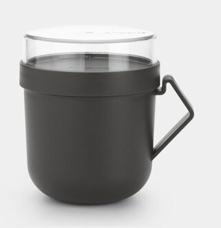 Brabantia Make & Take soepbeker 0,6 liter, kunststof dark grey Grijs - Nvt