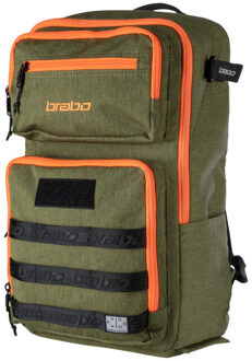 Brabo backpack traditional d. gn/orange hockey rugzak - - maat One size Veelkleurig