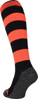 Brabo BC8530D Socks Rugby Black/Neon Orange - Black/Orange - Unisex - Maat 36-40