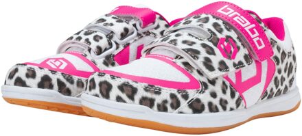Brabo Indoor Hockeyschoenen Junior bruin - roze - wit - 28