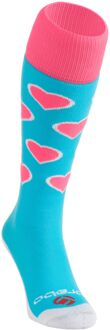 Brabo Socks BC8320 - Hockeysokken - Junior - Maat 28 - Aqua/Pink