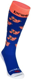 Brabo Socks Fishes Blue/Orange Sportsokken Unisex - Blue/Orange