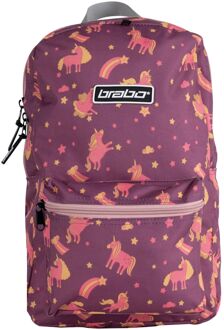 Brabo Storm Unicorn Hockeyrugzak Junior paars - roze - geel - 1-SIZE