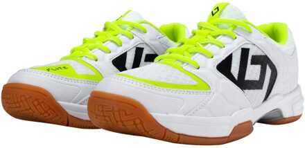 Brabo Tribute Indoor Hockeyschoenen Junior wit - lime groen - zwart - 34