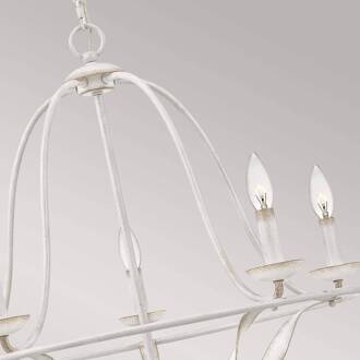 Bradbury 5 kroonluchter, 5-lamps, wit wit antiek