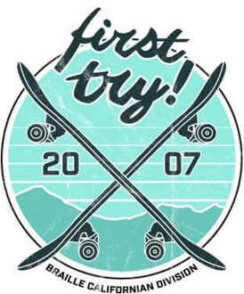 Braille Skateboarding Limited Edition First Try Men's T-Shirt - White - M Wit