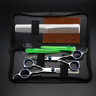 Brainbow 6.0in Professionele Kappers Hair Schaar Set Snijden & Dunner Kapper Scharen Kapsalon Met Kam + Haarspeld + Pu case