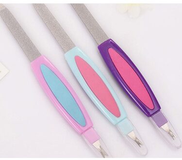 Brainbow Professionele Multifunctionele Nagelvijlen Roestvrij Staal Scrub Voor Dead Skin Verwijderen Schop Nail Art Beauty Tools TXTB1 kleur willekeurig